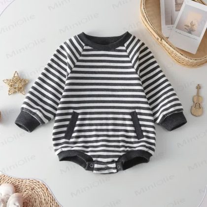 Baby Striped All-Cotton Bodysuit
