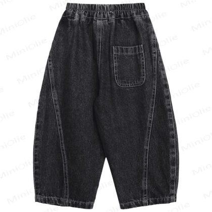 Toddler Boys Black Denim Pants