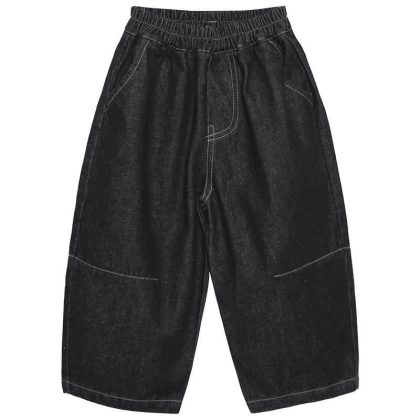 Toddler Boy Black Denim Loose Pants