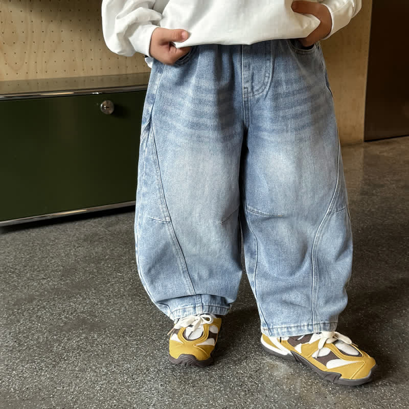 Kid Boy Loose Blue Vintage Jeans Pants