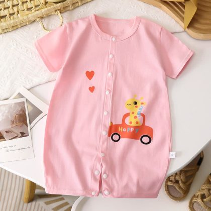 Baby Cartoon Dinosaur Giraffe Romper