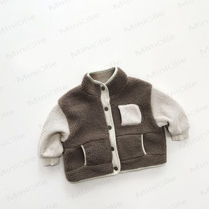 Baby Toddler Crew Neck Color Block Outerwear