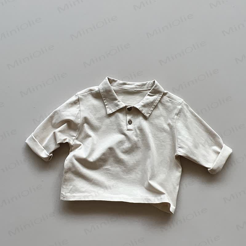 Kid Solid Color Polo Shirt